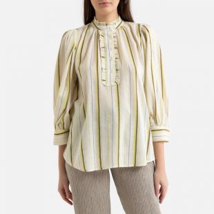 Blouse rayée à jabot