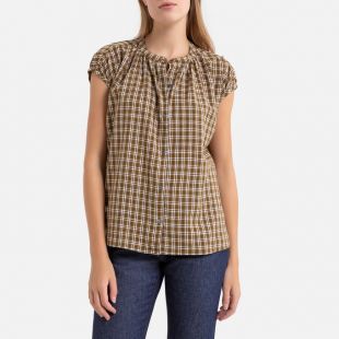 Blouse à carreaux et col rond VOISINE