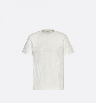 T-shirt oversize à motif Dior blanc cassé