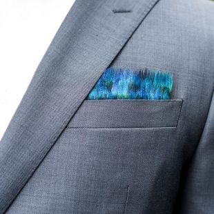 Peacock Pocket Square