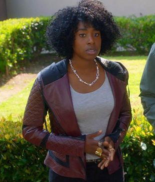 Why Women Kill Maroon Taylor Harding Quilted Leather Jacket With Hood