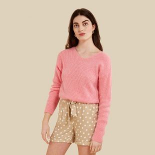 Pull manches longues col V NICKIE