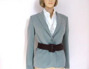 Vintage Womens Classic Gray CALVIN KELIN JACKET Blazer Size 6P