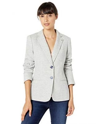 Tommy Hilfiger - Tommy Hilfiger Women's Two Button Blazer, Light Grey ...