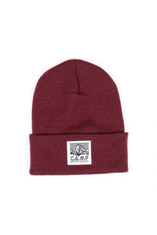 Heritage Logo Toque Beanie in Burgundy