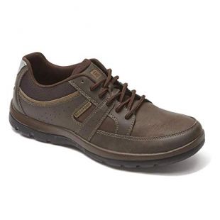 Rockport Men's Get Your Kicks Blucher Sneaker, Brown, 7.5 W US
