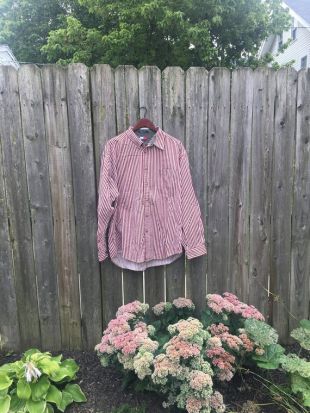 Haat Herdenkings Goedaardig Pink shirt with stripes of Charles Ingalls (Michael Landon) in The little  house on the prairie (S00) | Spotern