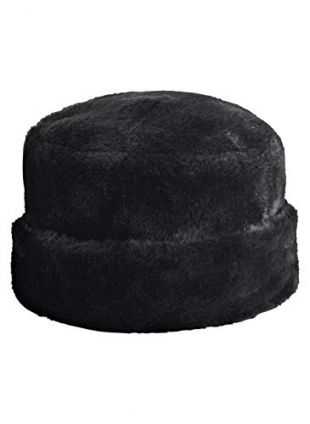 Carol Wright Gifts Faux Fur Pillbox Hat, Color Black, Black, Size One Size