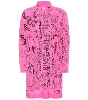 Printed crêpe minidress