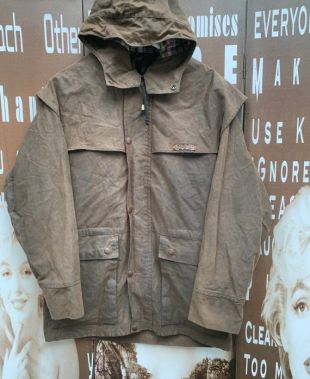 Vintage homme Driza-Bone Bushman Wax Jacket brun Hunting Heritage XS 95CM Coffre 34-36