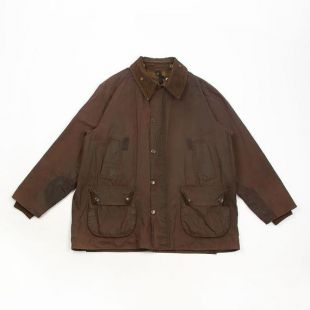 vintage Barbour A103 Bedale réparé veste cirée c44 L BROWN