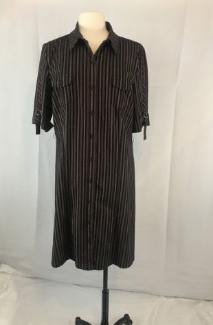 Chemise western rayée des années 80, bleu blanc à fines