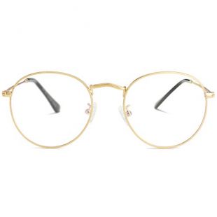 kursan - Round Clear Lens Glasses for Women Men Circle Frame Non ...