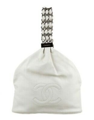 Chanel Rock and Chain Large White Leather Hobo Bag  | eBay