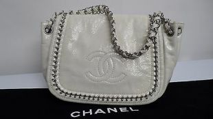 Chanel White Patent Leather  Chain Flap Bag  | eBay