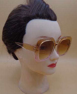 Lunettes de soleil Brown surdimensionnées, lunettes de soleil brunes et roses