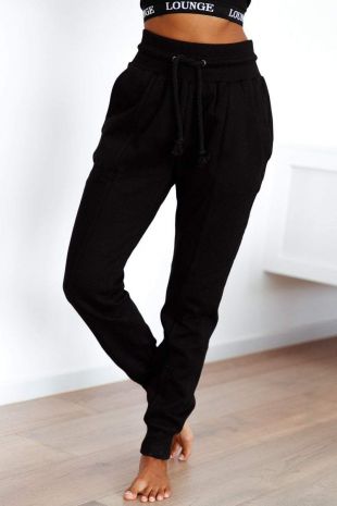 Black Rope Cord Joggers