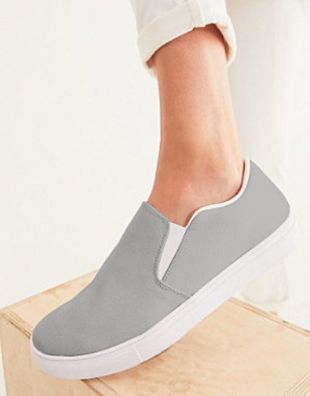 Grey Slip on Canvas Chaussures