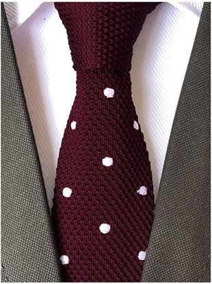 Secdtie Men Burgundy Red Fashion Tie Stylish Wedding Necktie For Groom Groomsman