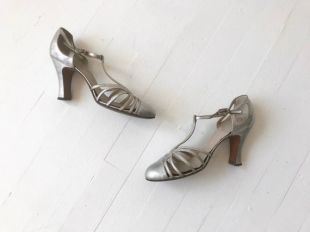 1930s Silver T-Bar Heels