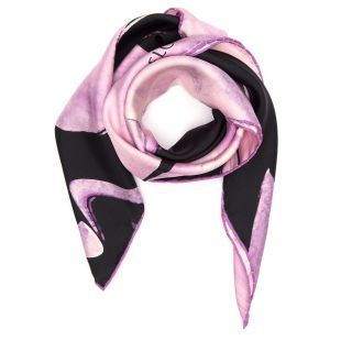 Silk scarf “Black Magnolia“