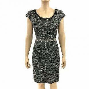 Rebecca Taylor Charbon bouclette Tweed Robe Taille 10  | eBay