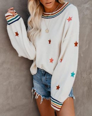PREORDER - Hearst Star Embroidered Knit Sweater