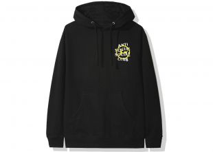 Anti Social Social Club x Fragment Yellow Bolt Hoodie (FW19) Black