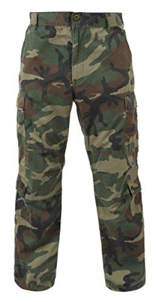 Rothco - Rothco Vintage Camo Paratrooper Fatigue Pants, Woodland Camo, S