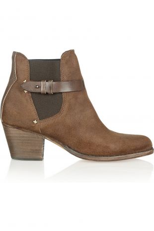 Chocolate Durham brushed-leather ankle boots | rag & bone | NET-A-PORTER