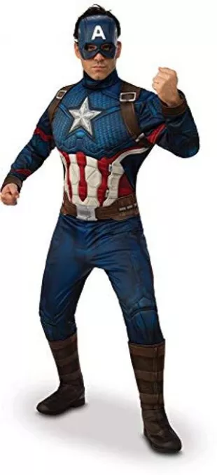 Marvel: Avengers Endgame Deluxe Captain America and Mask Adult Sized Costumes