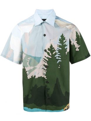 Prada - Camp Collar Mountain Print Shirt