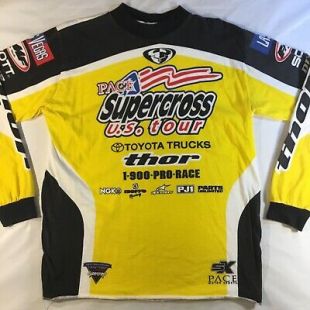 Motocross Racing Jersey Shirt MX BMX USA Cotton Elbow Pads