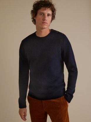 Pull col rond homme - marine, Homme - Vetement et déco Cyrillus