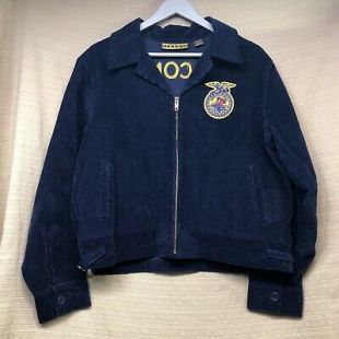 Vintage FFA Jacket Wisconsin Brodhead Future Farmers Blue Corduroy Size 103-42  | eBay