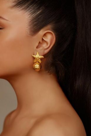 Alessandra Earrings - 24k Gold