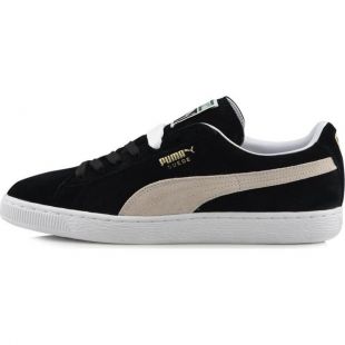 PUMA Baskets Suède Classic+   Homme   Noir et blanc