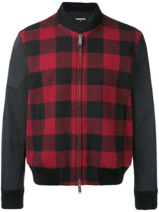 Veste Bomber à carreaux