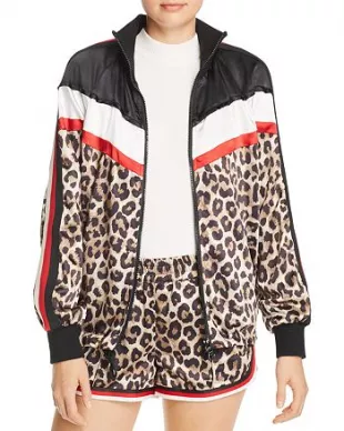 Leopard & Color-Block Jacket