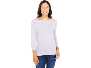 Three Dots - Three Dots 100% Cotton Heritage Knit 3/4 Sleeve British ...