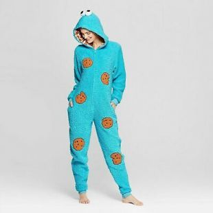 Sesame Street Union costume Cookie Monster Pyjama Costume Cosplay Pour Homme Pour Femme S/M  | eBay
