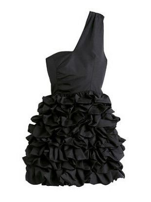 Mini robe de soirée noire à volants Tulipe Bubble