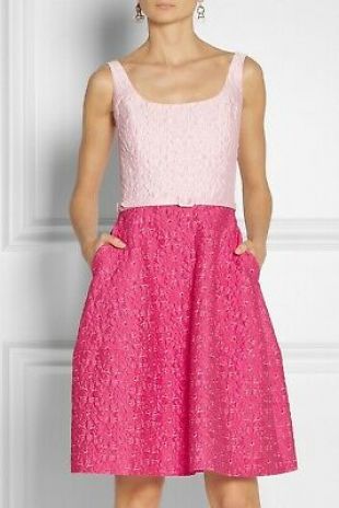 Oscar de la Renta deux tons de rose brocade dress US 2 UK 8 RRP Â£ 2k  | eBay