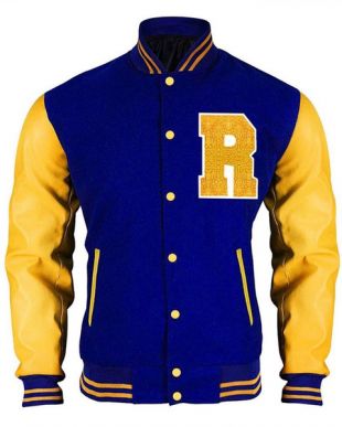 Riverdale Archie Andrews Varsity Jacket for Men in Fleece and Faux Leather Sleeve (XS-3XL) | Wish