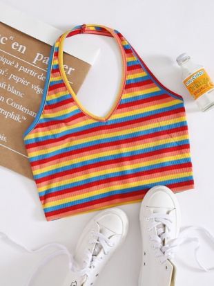 Crop Top En Maille Tricôt Côtelée Douce Taupe | Tricots | PLT FR