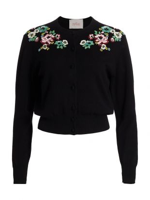 Beaded Embellished Button-Up Cardigan