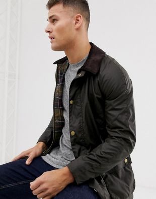 Barbour Ashby wax jacket olive | ASOS