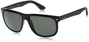 Rb4147 Boyfriend Sunglasses, Black/Polarized Green, 60 mm US