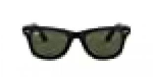Ray-Ban unisex adult Rb2140 Original Wayfarer Sunglasses, Black/Crystal Green, 50 mm US