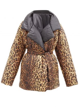 Sleeping Bag reversible leopard-print padded coat | Norma Kamali